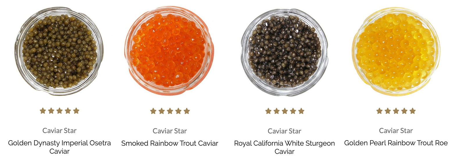 All Black Caviar and Red Caviar in stock