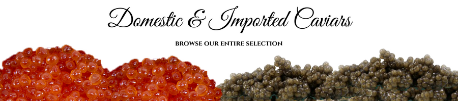 Domestic and imported caviar